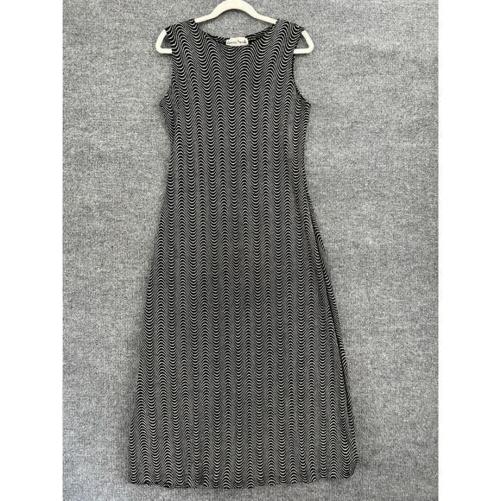 Vintage Ronni Nicole Cocktail Party Dress Womens 12 Petite Black Rainbow Shimmer